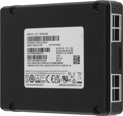 Накопитель SSD Samsung PCIe 5.0 x4 1920GB MZWLO1T9HCJR-00A07 PM1743 Enterprise 2.5" 1 DWPD