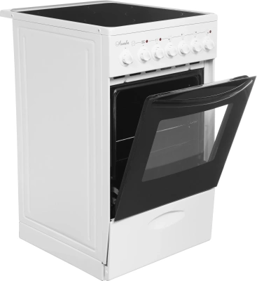 Плита Электрическая Лысьва EF4005MK00 белый/черный стеклокерамика (без крышки)