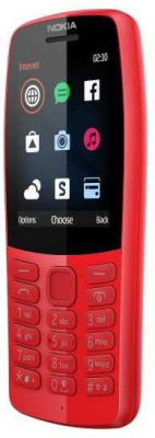 Мобильный телефон Nokia 210 Dual Sim красный моноблок 2Sim 2.4" 240x320 0.3Mpix GSM900/1800 MP3 FM microSD max64Gb