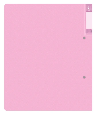 Папка на 2-х D-кольцах Бюрократ Gems GEM0812/2RPIN A4 пластик 0.7мм кор.32мм торц.карм с бум. встав розовый аметист