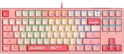 Клавиатура A4Tech Bloody S87 Energy механическая розовый USB for gamer LED (S87 USB ENERGY PINK) кабель 1.8м