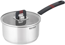 Ковш Rondell Stripes RDS-1635 2л. d=18см (с крышкой) стальной