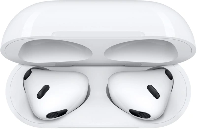 Гарнитура вкладыши Apple AirPods 3 A2565/A2564/A2897 Lightning белый беспроводные bluetooth в ушной раковине (MPNY3CH/A)