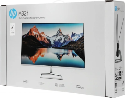 Монитор HP 31.5" M32f черный VA 16:9 HDMI 3000:1 300cd 178гр/178гр 1920x1080 75Hz FreeSync VGA FHD 5.1кг