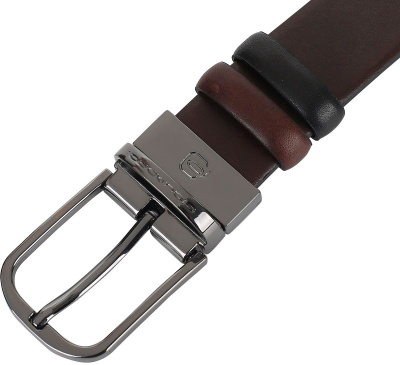 Ремень мужской Piquadro Black Square CU4877B3/TMN темно-коричневый/черный натур.кожа
