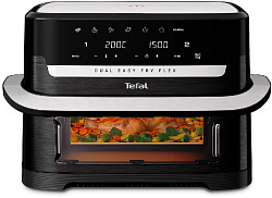 Аэрогриль Tefal Dual Easy Fry Flex EY9228E0 2700Вт черный/серебристый