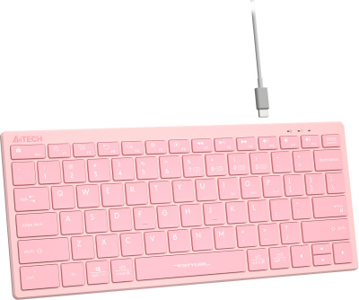 Клавиатура A4Tech Fstyler FBX51C розовый USB беспроводная BT/Radio slim Multimedia (FBX51C PINK)