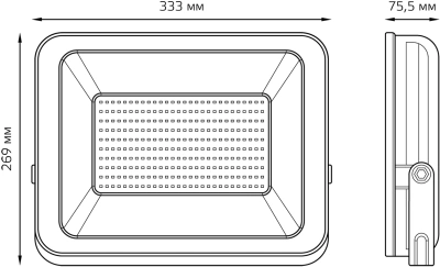 Прожектор уличный Gauss Elementary 613100200P светодиодный 200Втчерный