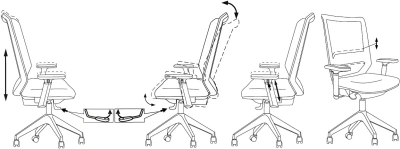 Кресло руководителя Бюрократ MC-G611NL-H черный Elastic-102 с подголов. крестов.4-луч. пластик пластик серый