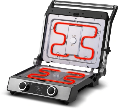 Электрогриль Galaxy Line GL2984 2200Вт серебристый