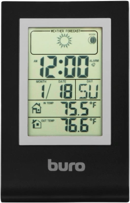 Погодная станция Buro H117AB серебристый/черный