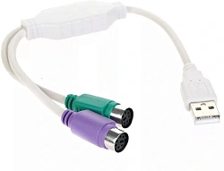 Кабель Premier 6-082-PS2 USB 2.0 A(m) PS/2 (f) 0.3м серый (пакет)