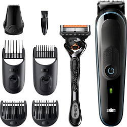 Триммер Braun 5 MGK5355 черный (насадок в компл:5шт)