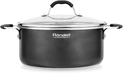 Кастрюля Rondell Stern RDS-019 4.7л. d=24см (с крышкой) т.серый