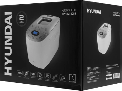 Хлебопечь Hyundai HYBM-4083 850Вт белый/серебристый