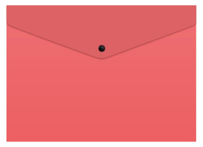 Конверт на кнопке Бюрократ -PK803TPINK A4 гориз. пластик 0.15мм коралловый