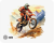 Коврик для мыши Cactus Motobike 250x200x3мм (CS-MP-D12S)