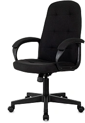 Кресло руководителя Бюрократ CH 002 Fabric черный 3C11 крестов. пластик
