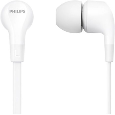 Гарнитура внутриканальные Philips TAE1105WT/00 1.2м белый проводные в ушной раковине