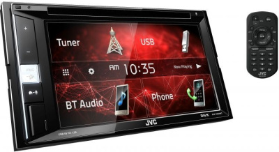Автомагнитола JVC KW-V250BTM 2DIN 4x50Вт v3.0 DSP 6.2" 3 ПДУ RDS