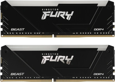 Память DDR4 2x16GB 3600MHz Kingston KF436C18BB2AK2/32 Fury Beast RGB RTL Gaming PC4-28800 CL18 DIMM 288-pin 1.35В dual rank с радиатором Ret