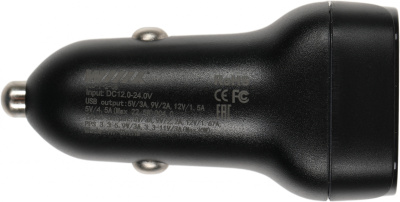 Автомобильное зар./устр. Wiiix UCC-7-2-08 3A+2A (PD+QC) USB-C/USB-A универсальное черный