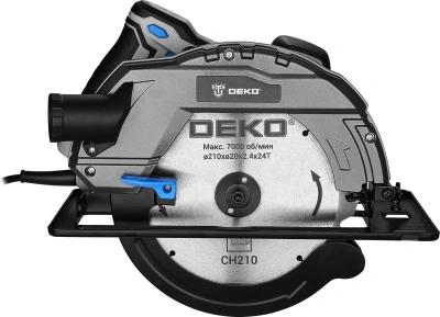 Циркулярная пила (дисковая) Deko CSDK-2500 PRO 2500Вт (ручная) D диска.:210мм (085-1153)