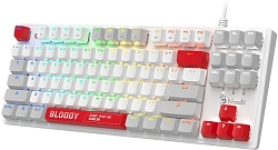 Клавиатура A4Tech S310N механическая белый/красный USB Multimedia for gamer
