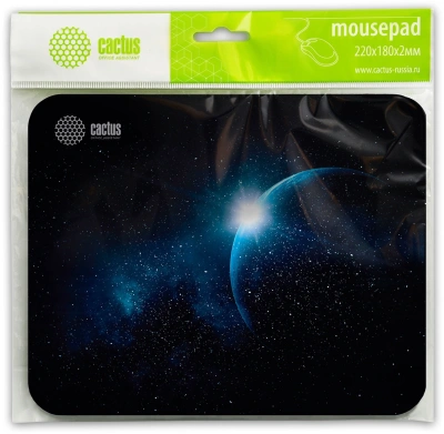 Коврик для мыши Cactus Space рисунок 220x180x2мм (CS-MPC-P04XS)