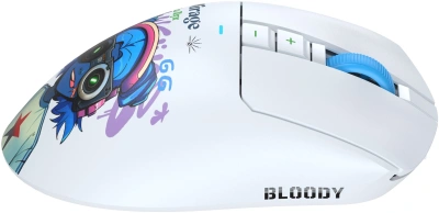 Мышь A4Tech Bloody R73 Pro белый/рисунок оптическая 26000dpi беспров. USB-C 7but (R73 PRO NYX MIRAGE)