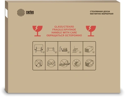 Доска стеклянная Cactus CS-GBD-90X120-WT-TM Сквозное крепление стекло белый 90x120см стекло крепления