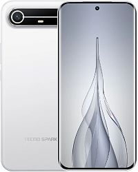 Смартфон Tecno Spark Slim 256Gb 8Gb белый моноблок 3G 4G 2Sim 6.78" 1224x2720 Android 15 50Mpix 802.11 a/b/g/n/ac/ax NFC GPS GSM900/1800 Protect FM