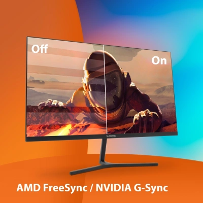 Монитор SunWind 23.8" SM-24FI223 черный IPS LED 5ms 16:9 HDMI матовая 250cd 178гр/178гр 1920x1080 100Hz G-Sync VGA DP FHD 3.0кг