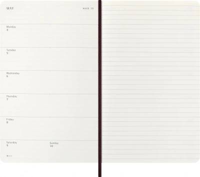 Еженедельник Moleskine PRECIOUS & ETHICAL MAMBA Large 130х210мм обложка экокожа 144стр. бургунди