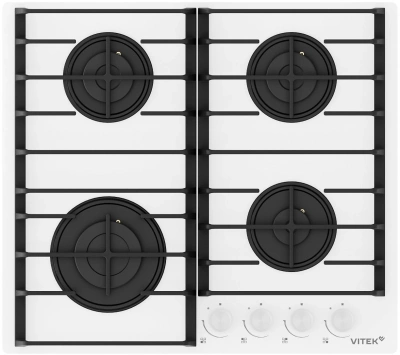 Газовая варочная поверхность Vitek VGH 6420 WG стекло белое