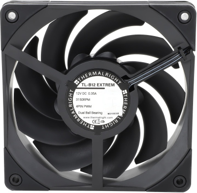 Вентилятор для корпуса Thermalright TL-B12 Extrem 120х120x25.6 черный 4-pin 40.5дБ (TL-B12-EXTREM) Ret