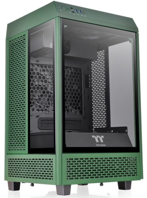 Корпус Thermaltake The Tower 100 Racing Green зеленый без БП miniITX 1x120mm 3x140mm 2xUSB3.0 audio bott PSU