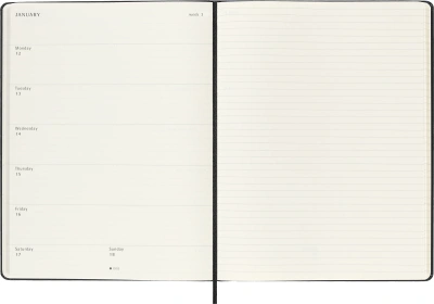 Еженедельник Moleskine CLASSIC WKNT XL 190х250мм 144стр. черный