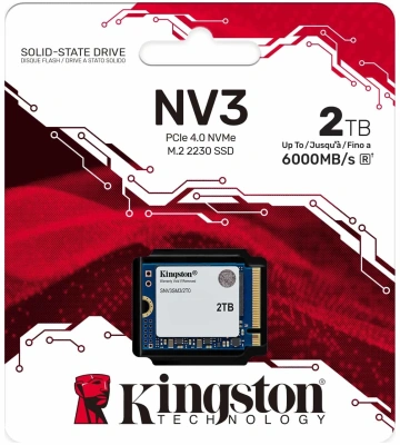 Накопитель SSD Kingston PCIe 4.0 x4 2000GB SNV3SM3/2T0 NV3 M.2 2230