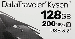 Флеш Диск Kingston 128GB DataTraveler Kyson DTKN/128GB USB3.2 серебристый/черный