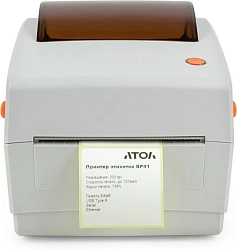 Термопринтер Атол BP41 (61887) 203dpi 127мм/с/USB/RS232/Eth для печ.этик. серый