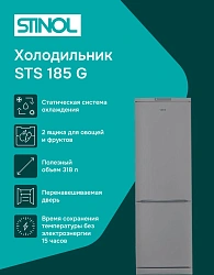 Холодильник Stinol STS 185 G 2-хкамерн. серебристый