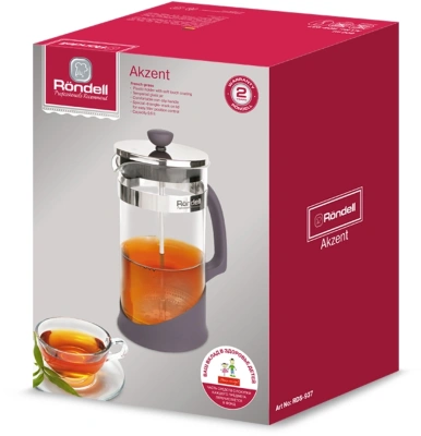 Френч-пресс Rondell Akzent RDS-937 0.6л фиолетовый