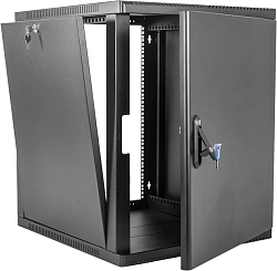 Шкаф коммутационный ЦМО (ШРН-15.500.1-9005) настенный 15U 600x529мм пер.дв.металл 200кг черный 470мм 21кг 180град. 746мм IP20 металл