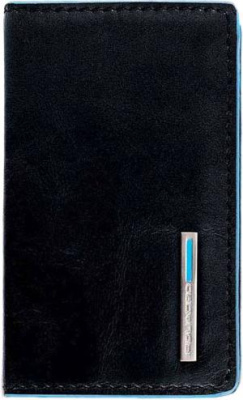 Чехол для визитных карт Piquadro Blue Square PP1263B2/N черный натур.кожа