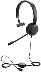 Наушники с микрофоном Jabra EVOLVE 30 II MS Mono черный/красный 2м накладные USB оголовье (5393-823-309)