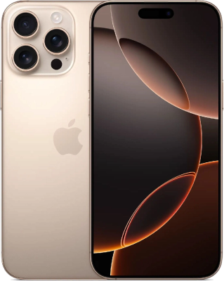 Смартфон Apple A3296 iPhone 16 Pro Max 256Gb бежевый титан моноблок 3G 4G 1Sim 6.9" 1320x2868 iOS 18 48Mpix 802.11 a/b/g/n/ac/ax/be NFC GPS Protect
