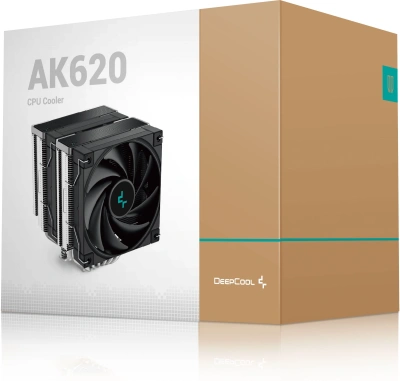 Устройство охлаждения(кулер) Deepcool AK620 Soc-AM5/AM4/1200/1700/1851 черный 4-pin 11-28dB Al+Cu 260W 1456gr Ret (R-AK620-BKNNMT-G)