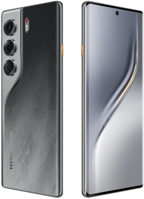 Смартфон Tecno Camon 40 Pro 5G 256Gb 8Gb черный моноблок 3G 4G 2Sim 6.78" 1080x2436 Android 15 50Mpix 802.11 a/b/g/n/ac/ax NFC GPS GSM900/1800 GSM1900 Protect FM