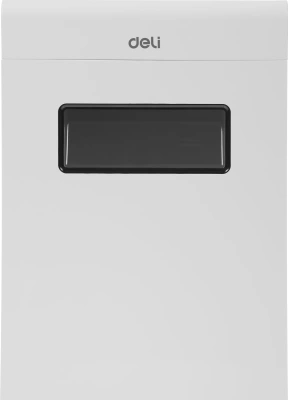 Шредер Deli E9911-EU белый (секр.P-4) фрагменты 8лист. 16лтр. скрепки скобы пл.карты CD